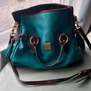 Dooney & Bourke Turquoise Leather Shoulder Bag